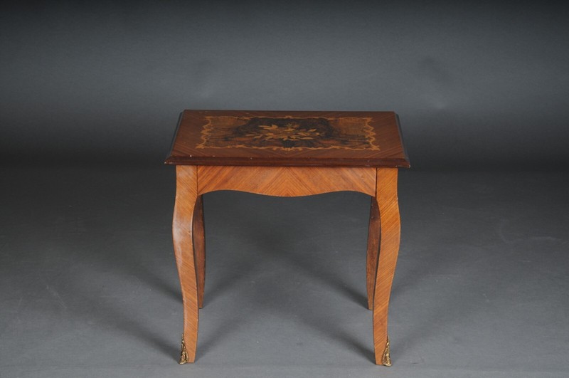 Baroque Side Table With Inlays From The 20th Century