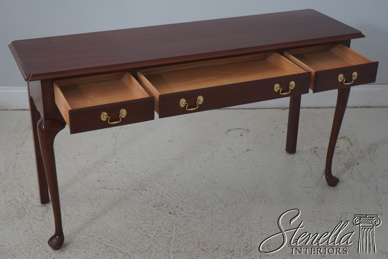 73175: HENKEL HARRIS Cherry 3 Drawer Sofa Table gallery