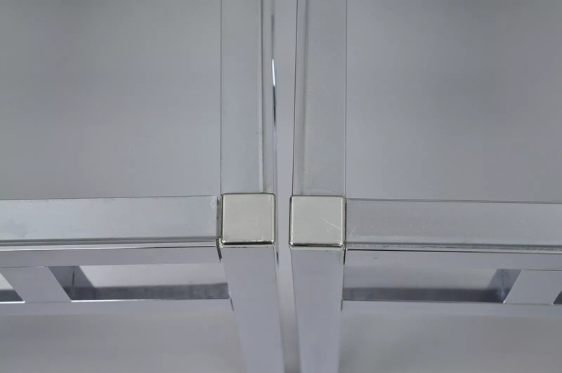 Mid Century Modern Baughman Style Chrome & Glass Rectangle Side Tables - a Pair gallery