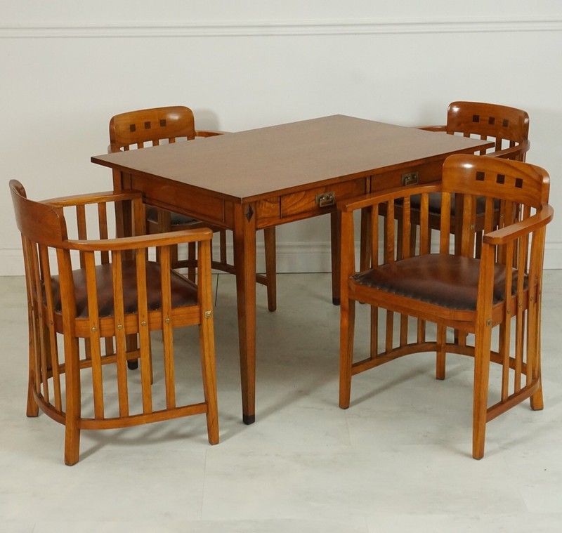 48 inch transitional Oak Corner Leg dining Kitchen table with 4 Chairs Set