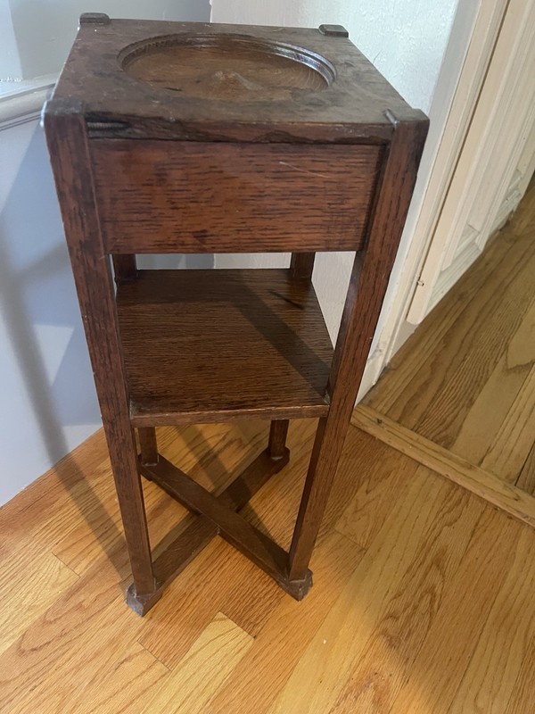Mission Oak Smoking Stand 1910 gallery