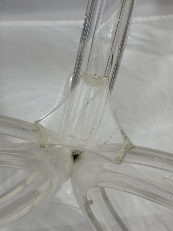 Vintage Mid Century Acrylic Lucite Table Base Stand Round 24"D 25.75"H gallery