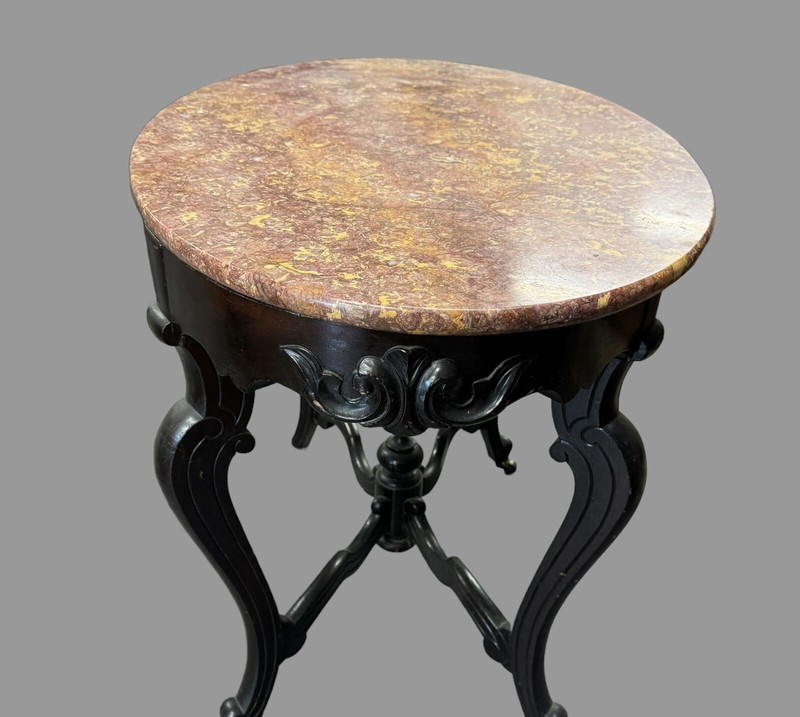 Antique Victorian Marble Top Parlor Center Table gallery
