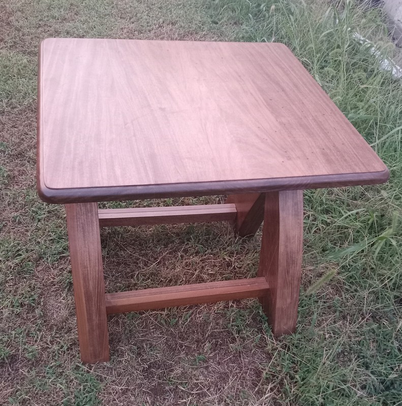 Solid Alder Wood End Table with Walnut Stain / Side Table (ET504) gallery