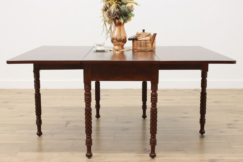 Sheraton Antique Cherry Drop Leaf Gateleg Dining Table #56950 gallery