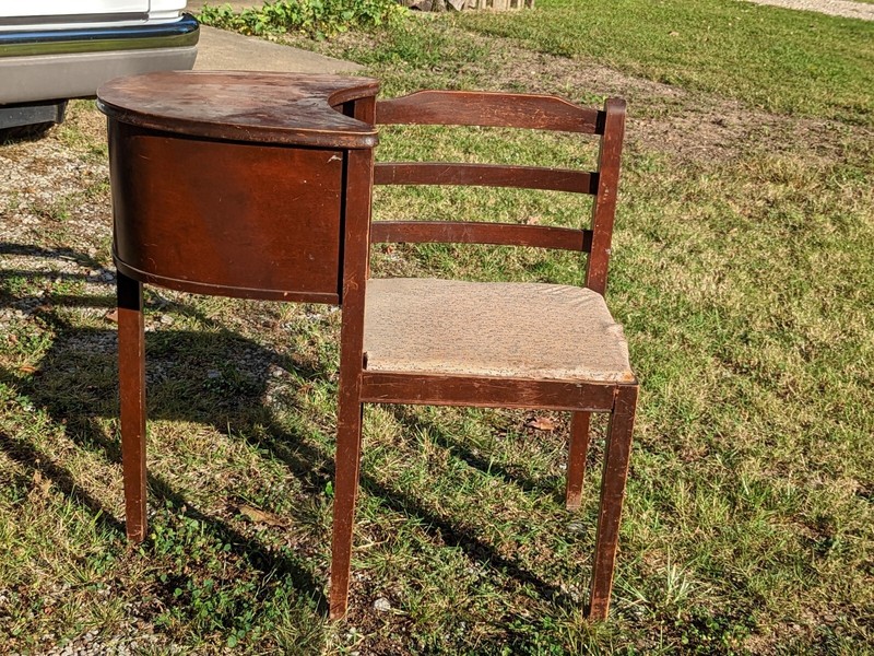 Antique telephone table aka Gossip bench with Kotton Klenser