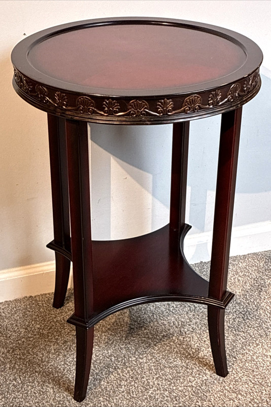 Vintage The BOMBAY Company Cherry Color Wooden Table 26"H x 18W”