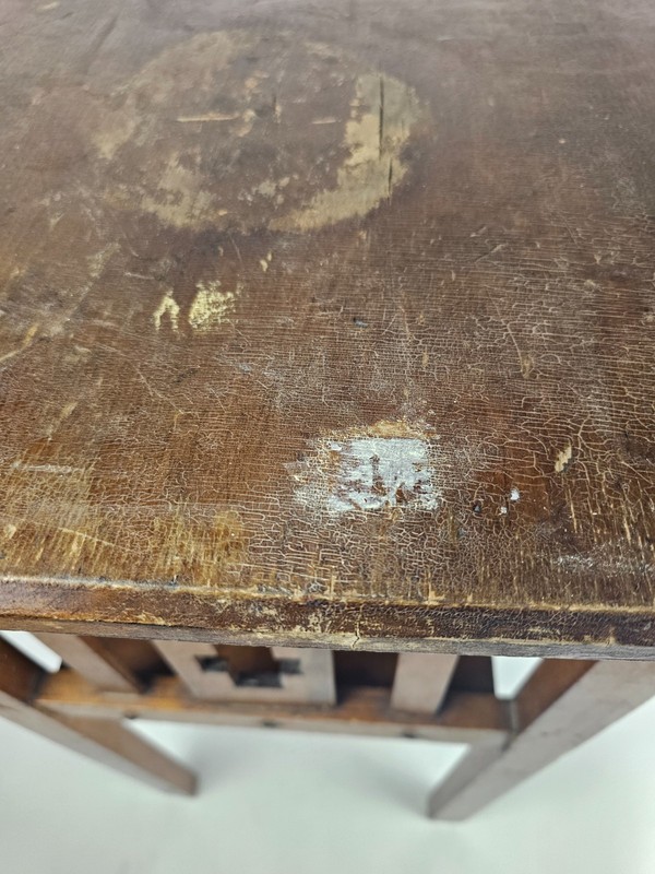 RARE Antique MISSION STYLE Wood Cutout CROSS Arts & Craft Table CHURCH Furniture gallery