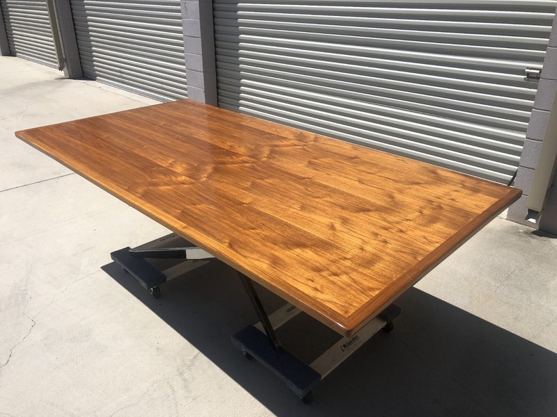 Florence Knoll Mid Century Modern Chrome Dining Conference Table gallery