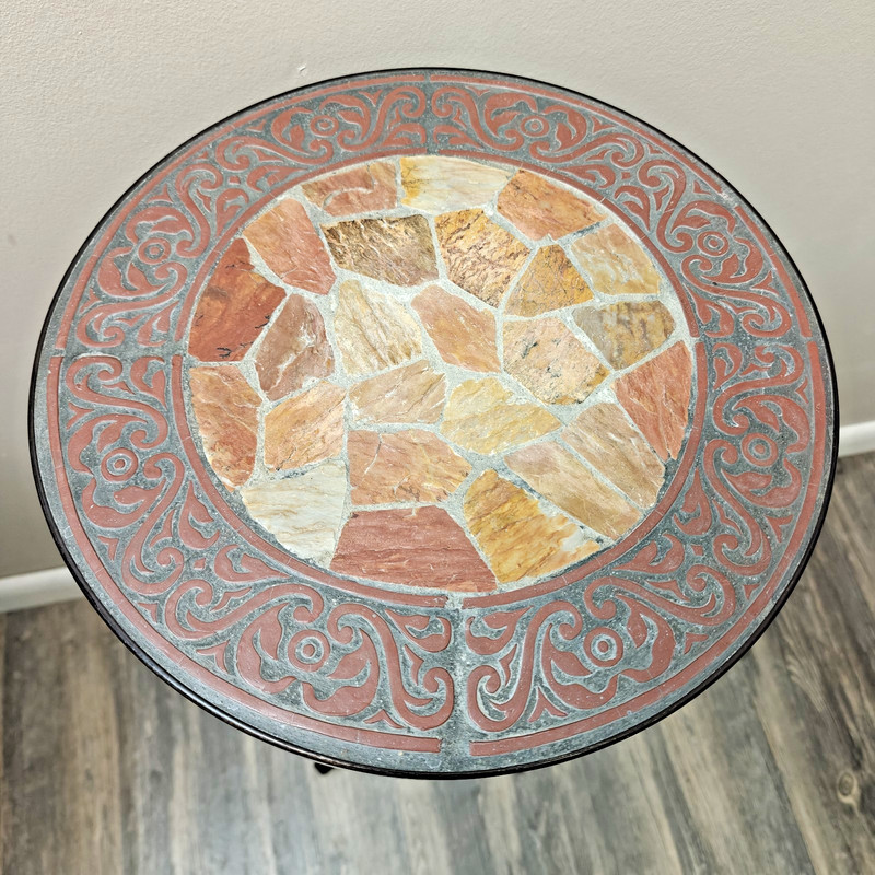 Vintage Pier One Metal Tile Top Plant Stand gallery