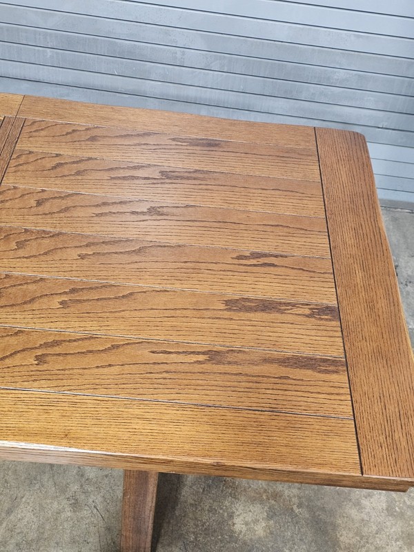 Stickley Oak Mission Arts & Craft Style Dining Table W 2 Leaves gallery