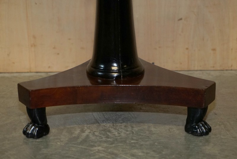 EDITORS CHOICE ANTIQUE ITALIAN MARBLE TOPPED OCCASIONAL CENTRE TABLE LIONS PAW gallery