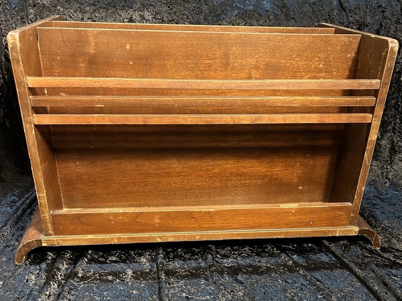 Vintage Imperial Grand Rapids Magazine MCM Newspaper Rack Deco # 2067 gallery