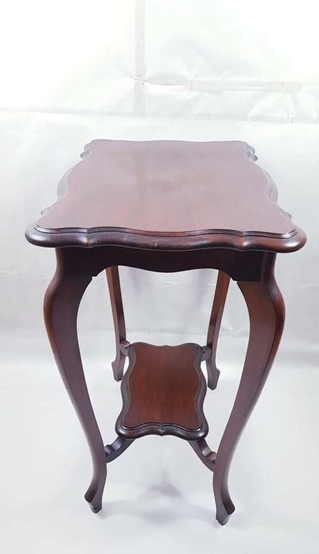 Antique Hall Console Table Hard wood and bottom shelf 1960s gallery
