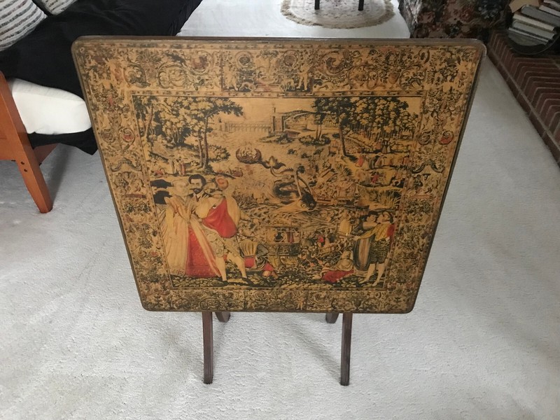 Vintage Mid Century Ferguson Brothers NY USA Wood Furniture Folding Table
