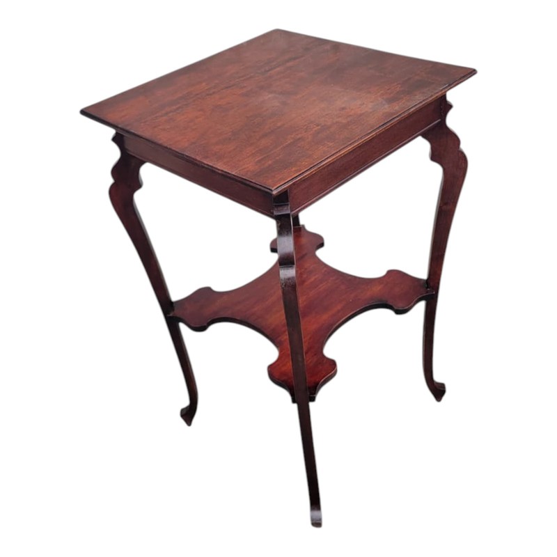 19th century solid cherry Edwardian Two Tier Occasional Table