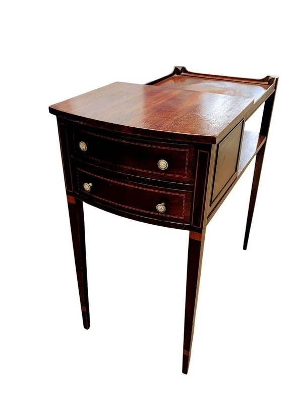 Vintage Mahogany Federal style side two-tiered Table