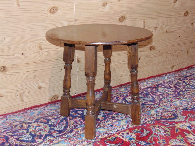 Original oak tea table from the Edwardian era