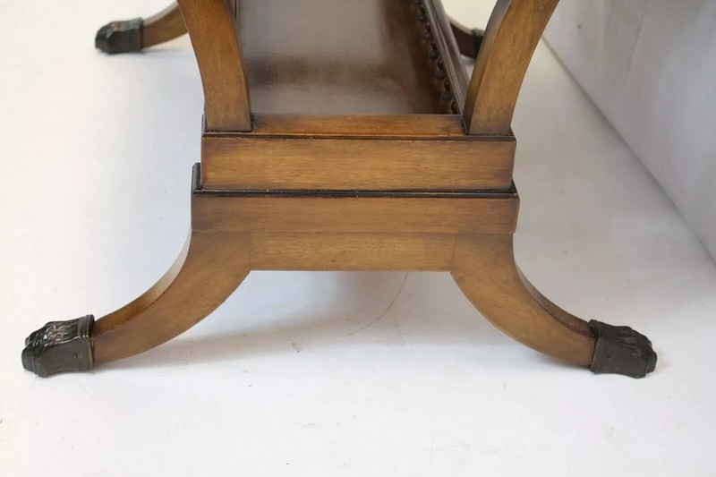Regency Style Cherry Side End Table with One Drawer Magazine Rack gallery