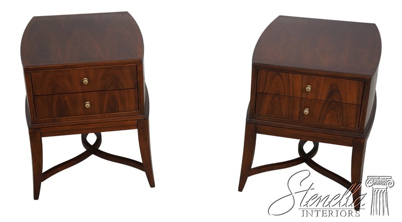67050: Pair BOB MACKIE Modern Deco Style 2 Drawer Lamp Tables