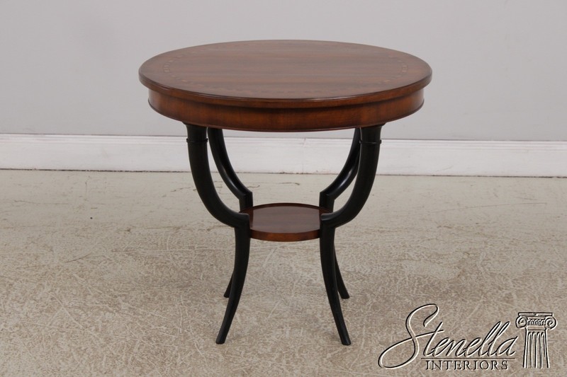 L72820: BAKER Italian Style Inlaid Round Lamp Table gallery