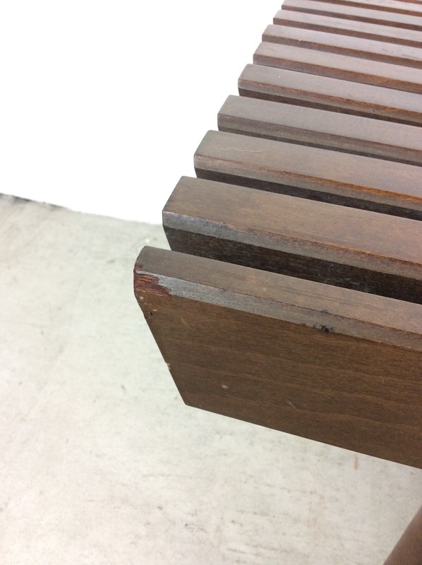 Mid Century Modern Slat Bench Coffee Table Styled After Adrian Pearsall gallery