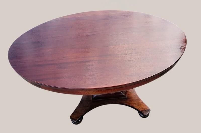 American Empire Solid Mahogany Center Table / Foyer Table gallery