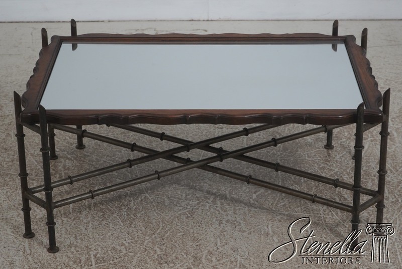 72705: BAKER Bamboo Form Iron Base Coffee Table gallery