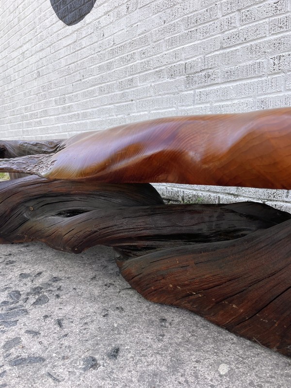VTG 1970’s Single Slab Live Edge Coffee Table, 9ft , Custom Built, Organic, MCM gallery