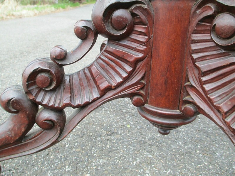 Carved ANTIQUE Game Table Secret hiding place VICTORIAN delivery available c1800 gallery