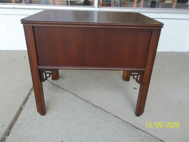 HTF Lane Altavista Inlaid Mahogany Chippendale Single Drawer Side/ End Table gallery