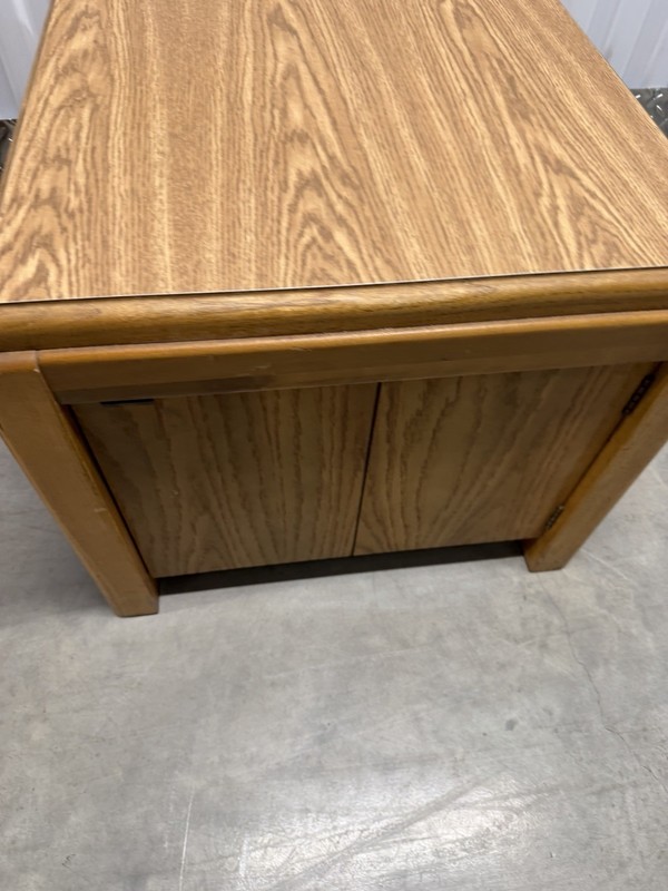 Vintage Lane Oak Cube End Table w/ Storage Cabinet – 1975 Mid-Century Modern gallery