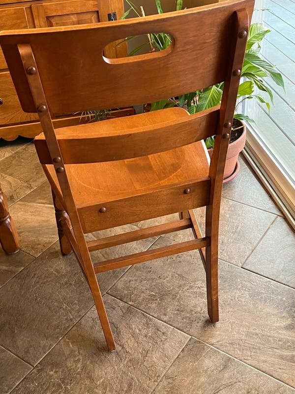 vintage retractable dining table & 4 chairs  gallery