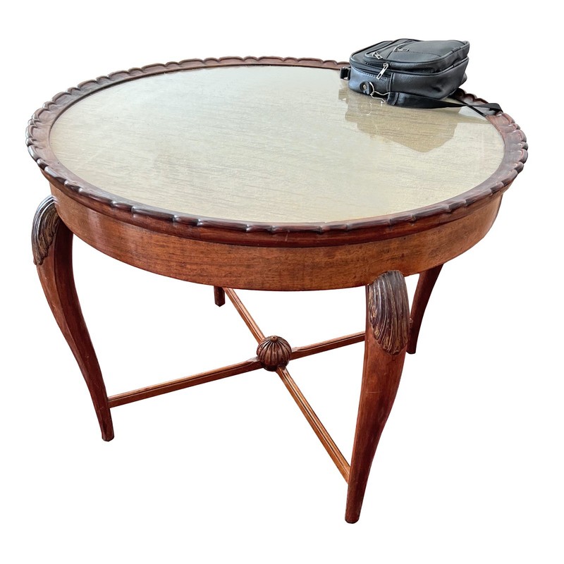 Antique Art Nouveau Table Round Prof. Ludwig Karl Mary Vierthaler Hanover 3.RAI