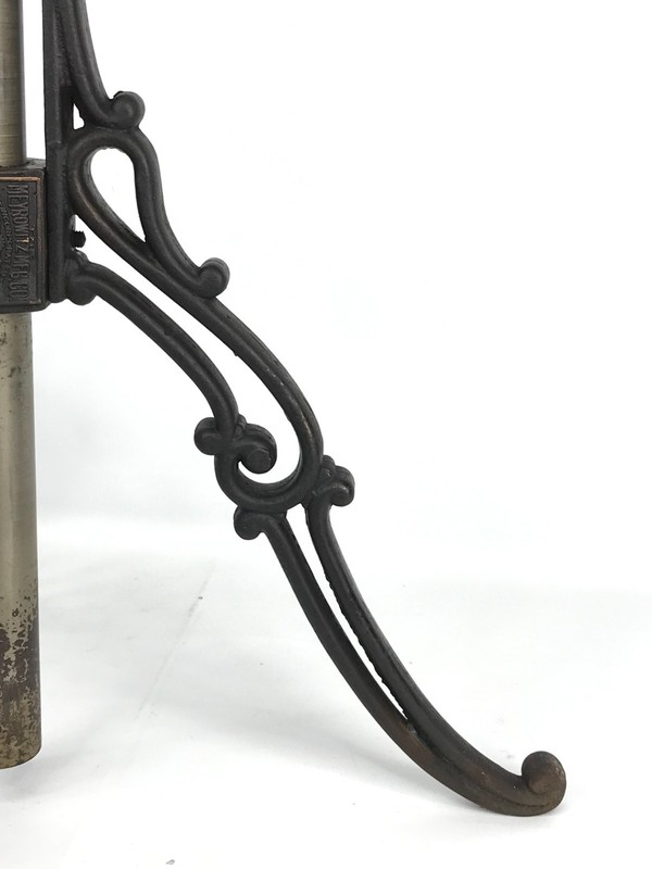 Antique Hand Crank Adjustable Height Industrial Table MEYROWITZ NY gallery