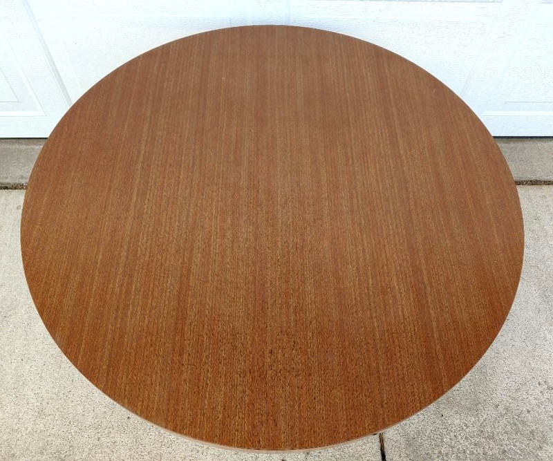 34" ROUND "NUCRAFT" MID CENTURY MODERN JENS RISOM STYLE COFFEE TABLE gallery