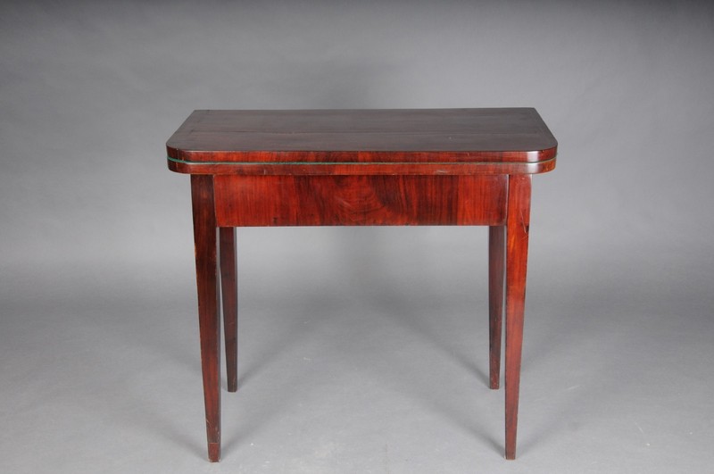 Antique English Console Table Wall-Mounted Card Table, Mahogany gallery