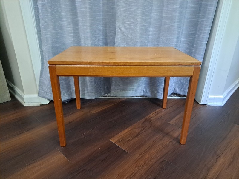 P. S. HEGGEN Mid Century Teak Side End Table Made In Norway