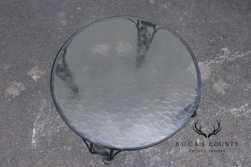 Woodard 'Chantilly Rose' Outdoor Round Glass Top Side Table gallery