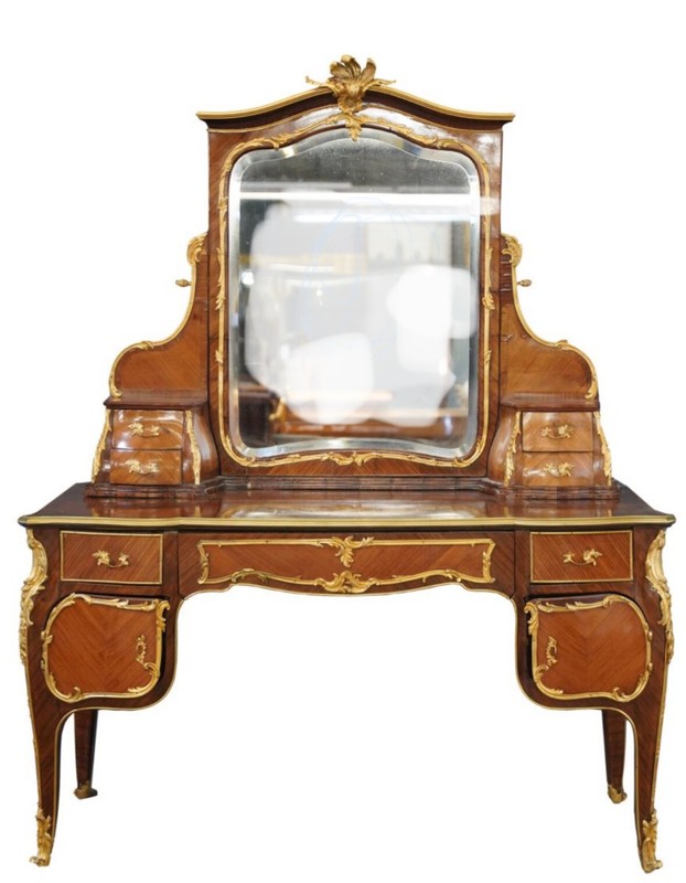 Louis XV- Style Dressing Table Gilt BronzeAdjustable Mirror. SALE SALE !