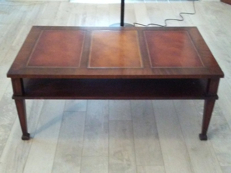 Antique Mahogany With Leather Inlays