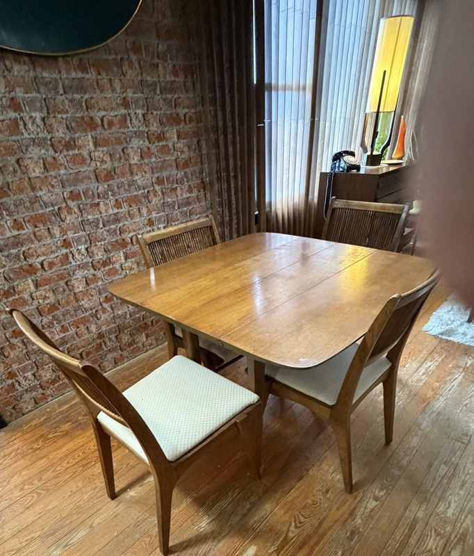 John Van Koert Profile for Drexel Mid-Century Modern MCM Dining Table & 4 Chairs gallery