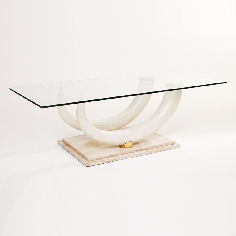 Maison Jansen For Ralph Pucci Collections Italy USA Faux Tusk Coffee Table gallery