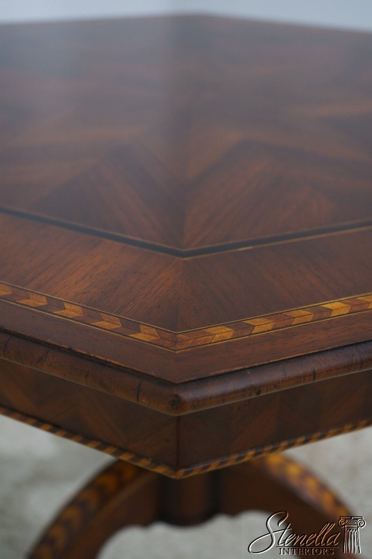 L64457: ALFONSO MARINA Distressed Inlaid Continental Style Lamp Table gallery
