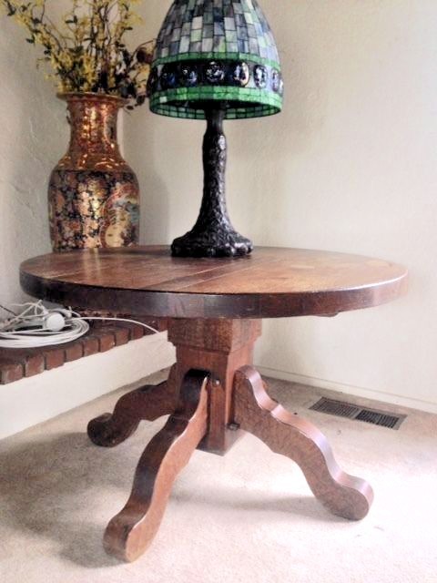 Antique High Stylish German Quartersawn Oak Table and Four chairs set So Rare!!! gallery