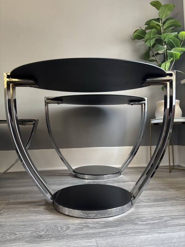 Art Deco Coffee Tables of Chrome in the Josef Hoffman Style from 1920’s gallery