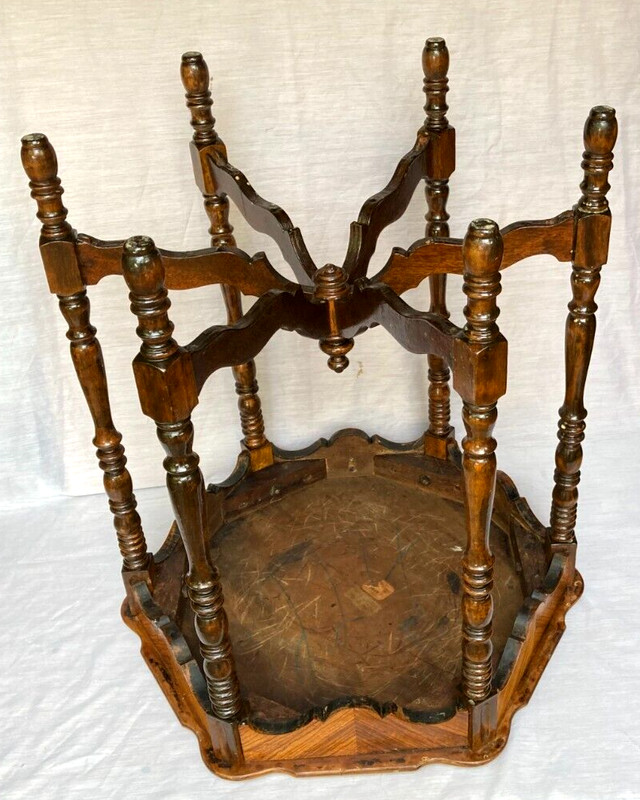 Antique Fancy Victorian Renaissance Revival Table with Carved Details - Rare!! gallery