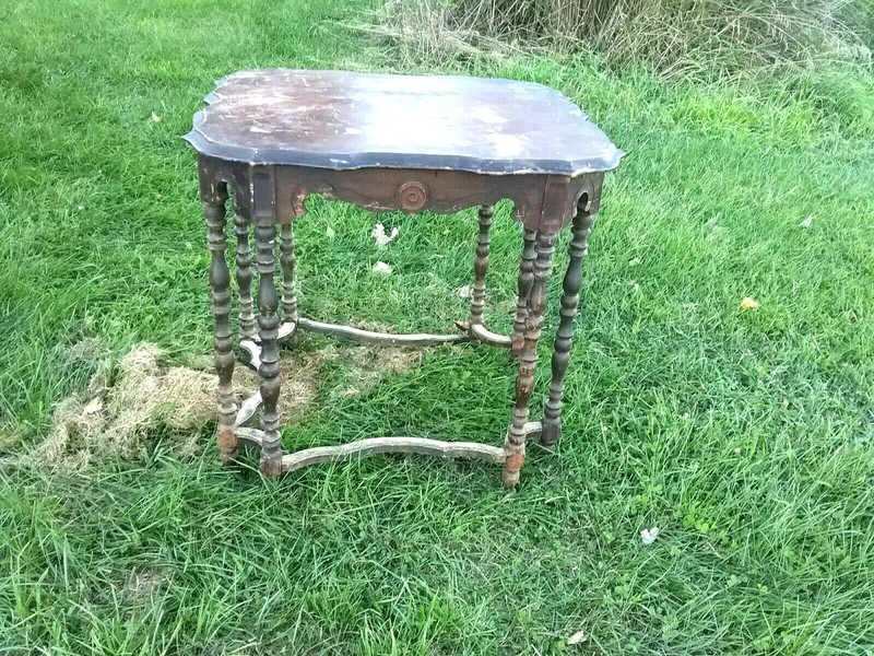 Antique 1800`s Hall Library Living Room Lamp Table Nr Eastlake Style as found