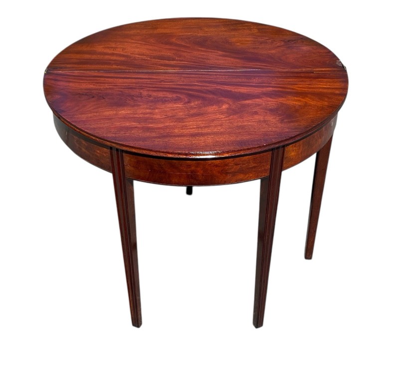 Antique Hepplewhite Mahogany Card Table / Console Table gallery