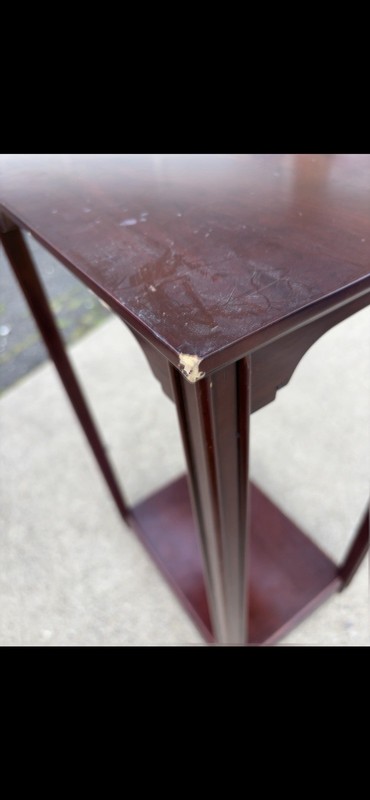 Vintage Bombay Company End Table Side Table Mahogany Cherry Wood ? 1995 4 Tier gallery